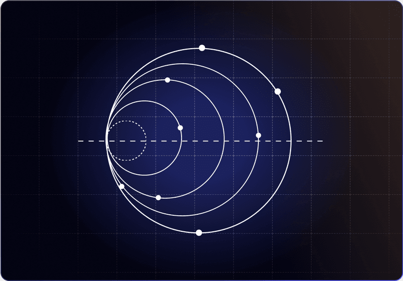 Chatbots radar-like interface visualization